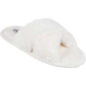Capelli New York Criss Cross Faux Fur Slipper