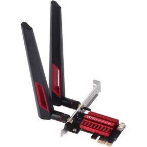 بطاقة PCIe، محول ثنائي النطاق 2.4G 5G مع BT4.0، بطاقة الشبكة، تصل إلى 1200 ميجابت في الثانية، دعم Windows 7 8 10 11 (هوائي قابل للفصل 10dBi)