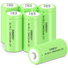 Rechargeable 2/3AA Batteries 6 Pack, NIMH 2/3 AA Rechargeable Battery, 650mAh 2/3AA Rechargeable Battery for Solar Lights (30 * 15mm, 2/3AA Size, NOT AA or AAA Size)