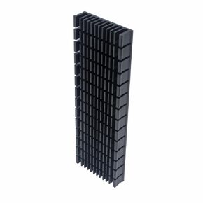 Black Aluminum Heatsink 150 x 50 x 12.7mm / 5.9 x 1.97 x 0.5inch Heat Sinks Radiator Cooler for LED Chip Electronic Heat Dissipation Cooling