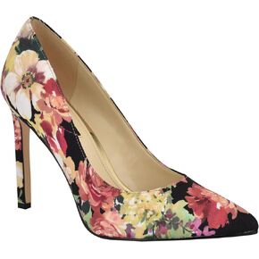 Nine West Women's Tatiana Pump, Black Fall Floral Multi 009, 6