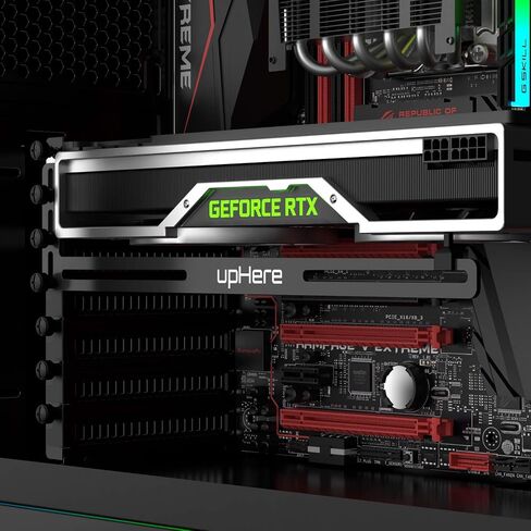 upHere Graphics Card GPU Brace Support Video Card Sag Holder/Holster Bracket, Anodized Aerospace Aluminum, Single or Dual Slot Cards (Black),GL05(not Support 3080 ti) in Saudi Arabia