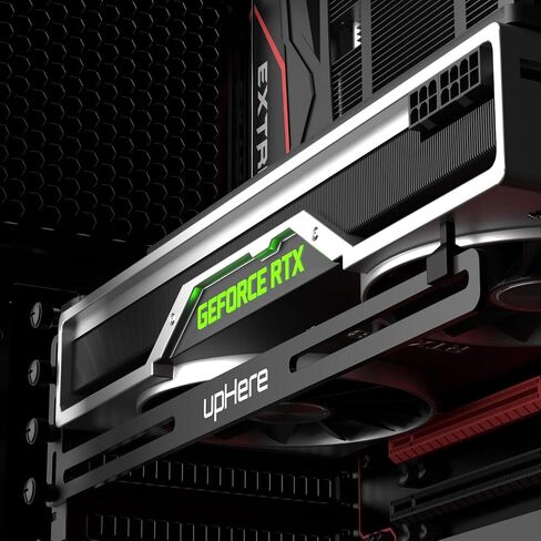 upHere Graphics Card GPU Brace Support Video Card Sag Holder/Holster Bracket, Anodized Aerospace Aluminum, Single or Dual Slot Cards (Black),GL05(not Support 3080 ti) in Saudi Arabia