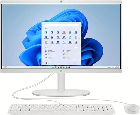 كمبيوتر مكتبي HP All-in-One مع ترخيص Microsoft Office وWin 11 Pro، شاشة 21.5 بوصة FHD، ذاكرة وصول عشوائي 32 جيجابايت، 1 تيرابايت SSD، معالج Intel ثنائي النواة، رسومات Intel UHD، كاميرا True Vision، WiFi 6، ماوس مصمم in Saudi Arabia