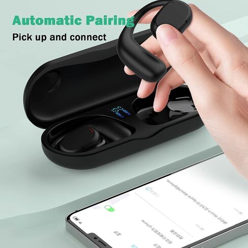 Open Ear Headphones Wireless Bluetooth Air Bone Conduction Headphones Head Set Bluetooth Open Ear Bone Conduction Earbuds Headset Conducting Earphones Wireless Over The Ear Earbuds with Earhooks in Saudi Arabia