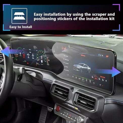 SXCY for 2024 2025 Ford Mustang Accessories 2024 2025 Mustang Touch Screen Protector GPS Navigation Instrument Screen [2PCS All-one Nano Protector] in Saudi Arabia