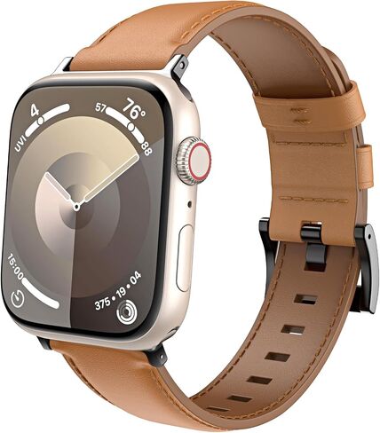 سوار ساعة جلد TiMOVO لساعة Apple Ultra/Ultra2 49 ملم/السلسلة 10/9/8/7/6/5/4/3/2/1/SE 42/44/45/46 ملم، سوار معصم بديل من الجلد العتيق للرجال والنساء in Saudi Arabia