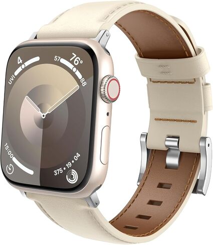 سوار ساعة جلد TiMOVO لساعة Apple Ultra/Ultra2 49 ملم/السلسلة 10/9/8/7/6/5/4/3/2/1/SE 42/44/45/46 ملم، سوار معصم بديل من الجلد العتيق للرجال والنساء in Saudi Arabia
