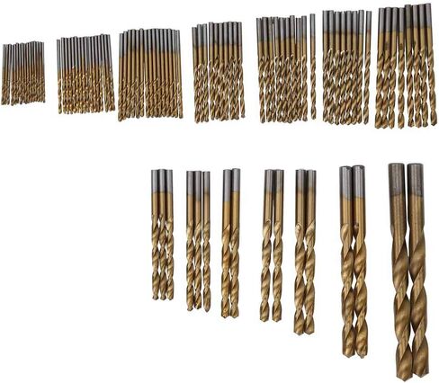 Drill Bit, Drill Bit Set, 99Pcs HSS Titaniums Coated Twists Spiral Drill Bit Set, Hand Electric Drill Round Shank Bit for Metal, Boring Bits in Saudi Arabia