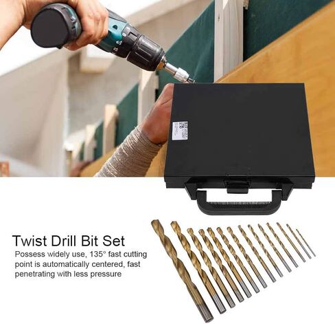 Drill Bit, Drill Bit Set, 99Pcs HSS Titaniums Coated Twists Spiral Drill Bit Set, Hand Electric Drill Round Shank Bit for Metal, Boring Bits in Saudi Arabia