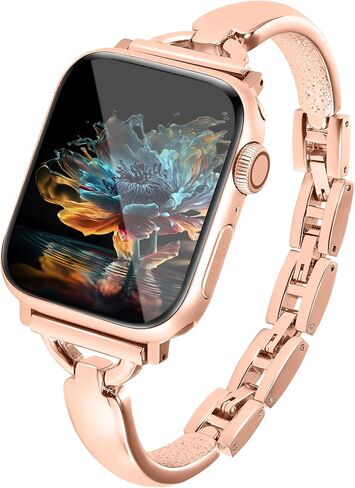 Compatible with Apple Watch Band 38mm 40mm 41mm 42mm 44mm 45mm 49mm for Women, Dressy Replacement Bracelet Wristband iWatch Strap for Apple Watch Series Ultra SE Series 9/8/7/6/5/4/3/2/1 Women Girl in Saudi Arabia