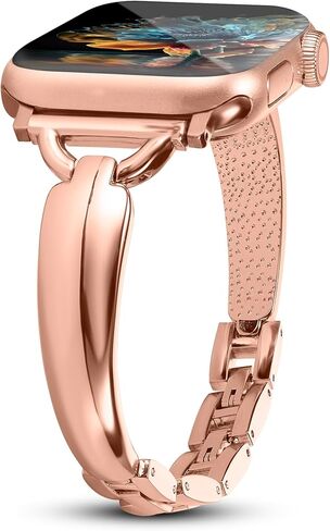 Compatible with Apple Watch Band 38mm 40mm 41mm 42mm 44mm 45mm 49mm for Women, Dressy Replacement Bracelet Wristband iWatch Strap for Apple Watch Series Ultra SE Series 9/8/7/6/5/4/3/2/1 Women Girl in Saudi Arabia
