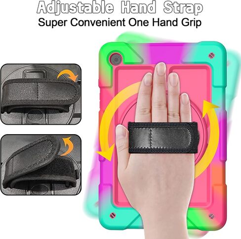 LTROP Case for Samsung Galaxy Tab A9+ Plus Case 11" 2023 (SM-X210/X216/X218), Heavy Duty Shockproof Protective Case with Rotating Stand, Hand/Shoulder Strap, Turquoise in Saudi Arabia