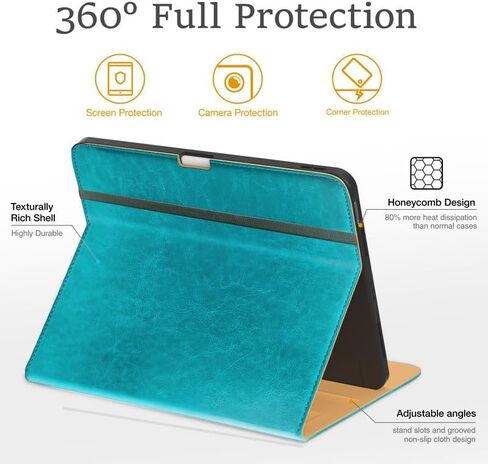 Leather Cases for IPad Pro 12.9 Case 6th/5th/4th/3rd Generation - Protective Multi-Angle Folio with Pencil Holder & Pocket - Auto Wake/Sleep, Premium PU Leather Cover - Brown in Saudi Arabia