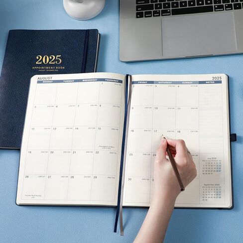 2024-2025 Appointment Book/Planner - Weekly Appointment Book, JUL 2024 - JUN 2025, 8.5" x 11", Daily/Hourly Planner with 15-Minute Interval, Blue in Kuwait