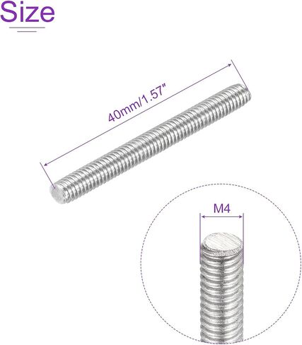 DMiotech 10 Pack M3 x 120mm Fully Threaded Rod 304 Stainless Steel Right Hand Threads Rod Bar Studs Clamps and U-Bolts in Saudi Arabia