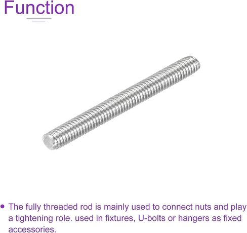 DMiotech 10 Pack M3 x 120mm Fully Threaded Rod 304 Stainless Steel Right Hand Threads Rod Bar Studs Clamps and U-Bolts in Saudi Arabia