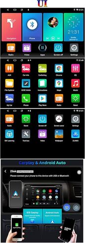 ل دودج رام ProMaster 1500 2500 3500 2014-2022 راديو السيارة ستيريو Carplay IPS أندرويد ستيريو السيارة 9 بوصة في لوحة القيادة وحدة رئيسية واي فاي نظام تحديد المواقع والملاحة عجلة القيادة التحكم في ذاكرة الوصول العشوائي 4G ROM 64G in Saudi Arabia