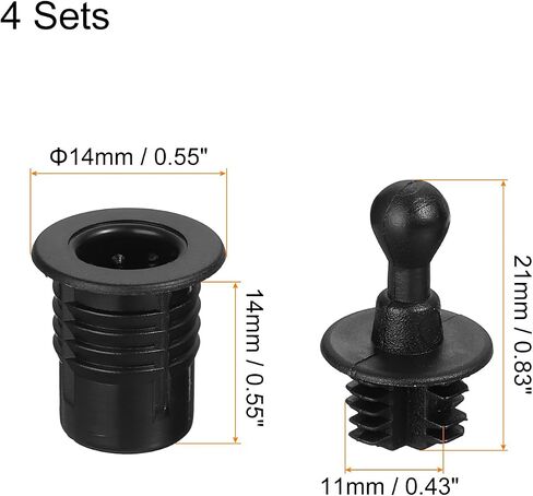 MECCANIXITY Speaker Grill Guides Plastic Balls and Sockets Type 11mm Dia for Speaker Parts Accessories Pack of 4 in Saudi Arabia