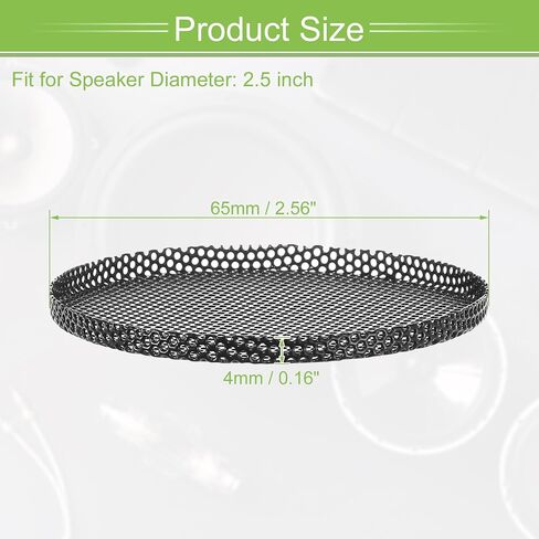 ACROPIX Universal 2.5 Inch Speaker Grills Mesh for Audio Subwoofer 65x4mm Grille without Frame Black - Pack of 4 in Saudi Arabia