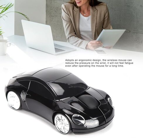 2.4GHz Mouse Car Shape Ergonomic Optical Cordless Mice with USB Receiver Mause for PC Office Laptops(Blue) in Kuwait