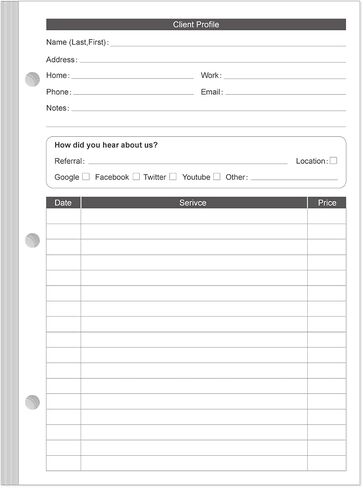 (عبوتان) بطاقات إدخال A5 Stylist Binder - بطاقات ملف تعريف العميل ذات 3 فتحات لمصفف الشعر، الصالون، المنتجعات الصحية، مصفف الشعر، 200 ورقة/400 صفحة بطاقات عميل بيانات الأعمال، 5.8 بوصة × 8.3 بوصة in Kuwait