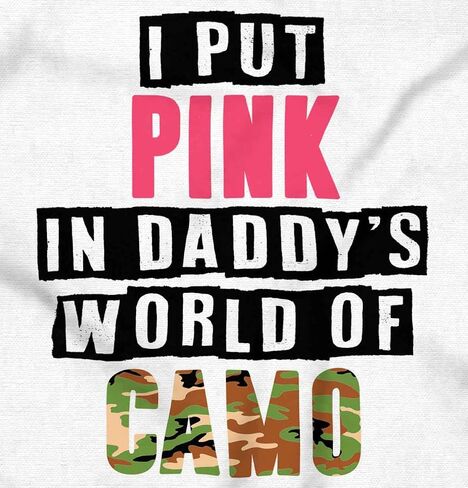 Brisco Brands Pink in Daddy's World of Camo Hunter Baby Bodysuit Jumper Girls in Saudi Arabia