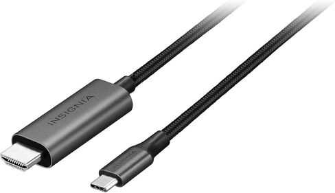 كابل INSIGNIA بطول 6 أقدام USB-C إلى 4K Ultra HD HDMI، سلك من النوع C إلى HDMI، Thunderbolt 3 & 4 متوافق مع سلسلة iPhone 15، MacBook، iMac، iPad Pro، Galaxy، Surface، Dell، HP، أجهزة Android اللوحية، أسود in Kuwait