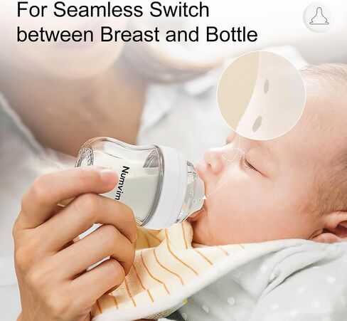 Silicone Bottle Nipple with Latch-On Point, Gentle Flow, Natural Feel (9m+, LL, 4 Counts) in Saudi Arabia