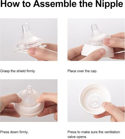 Silicone Bottle Nipple with Latch-On Point, Gentle Flow, Natural Feel (9m+, LL, 4 Counts) in Saudi Arabia