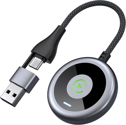 محول Carplay اللاسلكي، محول Carplay اللاسلكي 2 في 1 لأجهزة Apple يحول السلكية إلى محول Carplay اللاسلكي لجهاز iPhone 2024، ترقية التوصيل والتشغيل التلقائي، توصيل السيارات دونجل لسيارات iPhone iOS 10+ in Kuwait