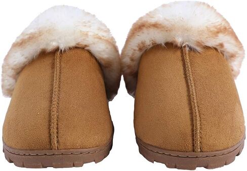 Millffy Women's Faux Fur Clog Comfy slides Furry Soft Indoor Memory Foam Moccasin Slippers in Saudi Arabia