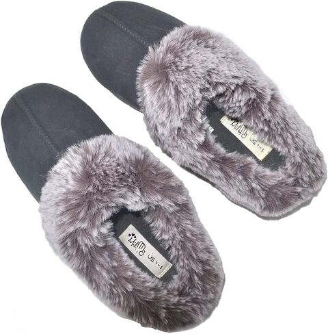Millffy Women's Faux Fur Clog Comfy slides Furry Soft Indoor Memory Foam Moccasin Slippers in Saudi Arabia