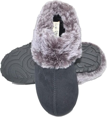 Millffy Women's Faux Fur Clog Comfy slides Furry Soft Indoor Memory Foam Moccasin Slippers in Saudi Arabia
