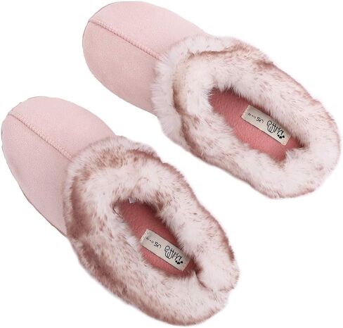 Millffy Women's Faux Fur Clog Comfy slides Furry Soft Indoor Memory Foam Moccasin Slippers in Saudi Arabia