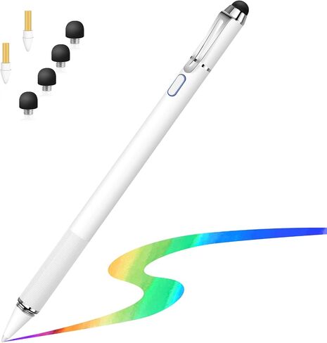 Stylus for iPad with Palm Rejection, MEKO Active Pencil Compatible with (2018-2020) Apple iPad Pro (11/12.9 Inch),iPad 6th/7th/8th Gen/Mini 5th Gen/Air 3rd/4th Gen for Precise Writing/Drawing (White) in Saudi Arabia