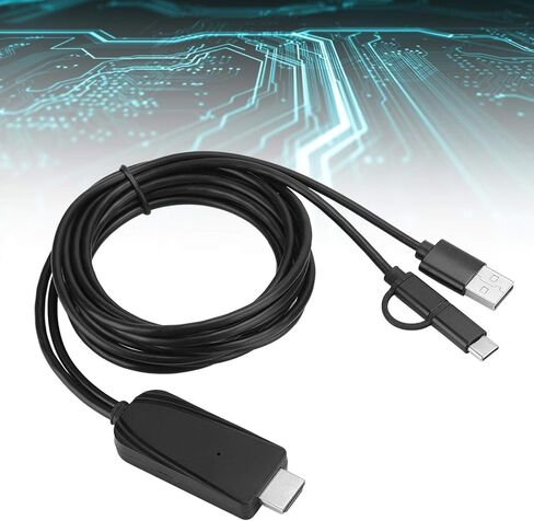محول مشاركة الشاشة، كابل الشاشة نفسه USB-C إلى 1080P HD يدعم تطبيق Miraplug، مناسب للاستخدام وخفيف الوزن للمكتب والتلفزيون in Saudi Arabia