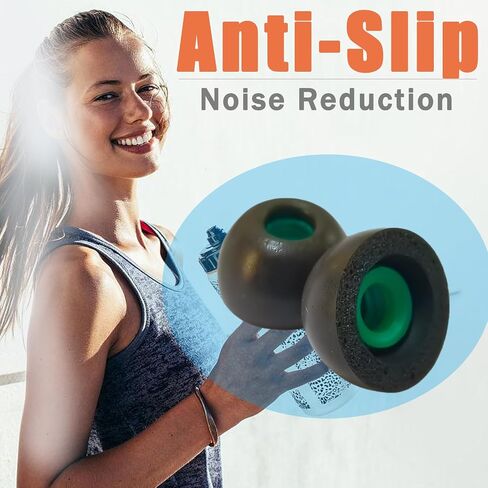 Memory Foam Earbuds Tips Replacement Universal Replacement Ear Tips Fit 4.0mm~6.0mm Tuer Wireless Earbuds LMS Black in Kuwait