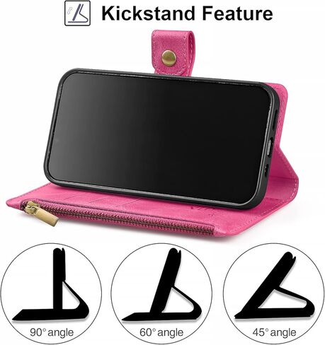 Antsturdy Samsung Galaxy Note 10 Wallet case with Card Holder for Women Men,Galaxy Note 10 Phone case RFID Blocking PU Leather Flip Shockproof Cover with Strap Zipper Credit Card Slots,Wine Red in Saudi Arabia