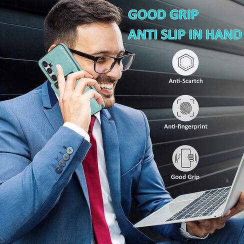 حافظة هاتف Asuwish لهاتف Samsung Galaxy A35 5G مع واقي شاشة من الزجاج المقسى وحامل بطاقة الائتمان وغطاء محفظة وحامل من الجلد وإكسسوارات الخلايا Glaxay A 35 35A A355G SM-A356U A356E للنساء والرجال باللون الأخضر in Saudi Arabia