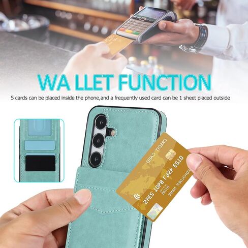 حافظة هاتف Asuwish لهاتف Samsung Galaxy A35 5G مع واقي شاشة من الزجاج المقسى وحامل بطاقة الائتمان وغطاء محفظة وحامل من الجلد وإكسسوارات الخلايا Glaxay A 35 35A A355G SM-A356U A356E للنساء والرجال باللون الأخضر in Saudi Arabia