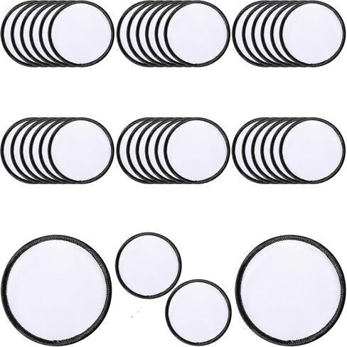 40 PCs Sublimation Blanks Patches - Large Iron-on Patch with Black Border - Exquisite Fabric Patches for DIY Hats Backpack T-Shirt Project (Mixed) in Saudi Arabia