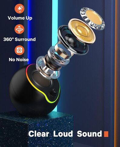 LENRUE Computer Speakers, PC Speakers with Colorful Lights Button, Volume Knob, 45 ° Tilt, Loud Sound, AUX and USB Powered for PC Desktop Monitor Laptop in Saudi Arabia