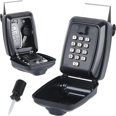 Lifronkit Car Key Lock Box, Yellow Punch Button Combination Lock Box, Car Window Lock Box Wall Lock Box, Sturdy Waterproof Security Lock Box for Keys, Credit Cards, Fit for Turo, Ride Share, GetAround in Saudi Arabia