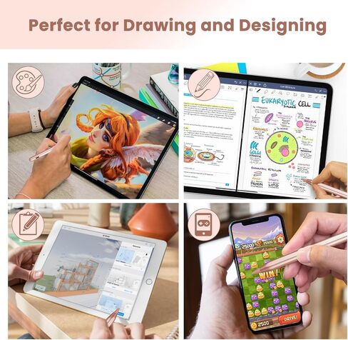 Electronic Stylus Pen for Lenovo Tab M10 M11 Plus,New Plastic Point Tip with Precise and Accurate Drawing Pens Compatible with Lenovo Tab M10 M11 Plus Stylus Pencil,Pink in Saudi Arabia