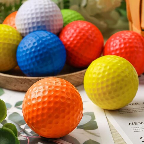 24 قطعة من كرات الجولف الإسفنجية من POPLAY، كرات جولف مضغوطة مقاس 1.6 بوصة، كرات إسفنجية جولف ملونة للاستخدام الداخلي والخارجي in Kuwait