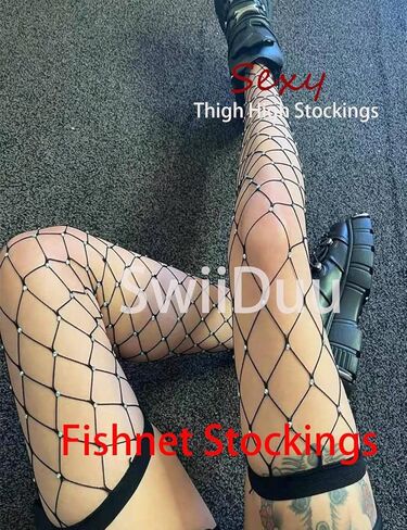 النساء الفخذ العليا جوارب الجوارب حجر الراين البريق جوارب شبكية جوارب طويلة طماق الملابس الداخلية السراويل in Kuwait