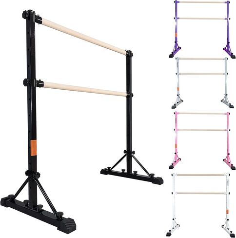 Portable Ballet Barre,Adjustable Height,Heavy Duty, No Tools,Dance Bar for Stretching & Balance Excercise,Sturdy Construction for Balance Workout,Weight Capacity 350 LBS in Kuwait