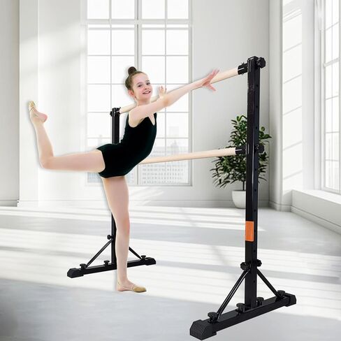 Portable Ballet Barre,Adjustable Height,Heavy Duty, No Tools,Dance Bar for Stretching & Balance Excercise,Sturdy Construction for Balance Workout,Weight Capacity 350 LBS in Kuwait
