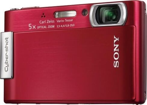 كاميرا رقمية Sony Cybershot DSC-T200 بدقة 8.1 ميجابكسل مع تكبير بصري 5x مع تثبيت صورة فائق الثبات (أحمر) (متجدد) in Saudi Arabia